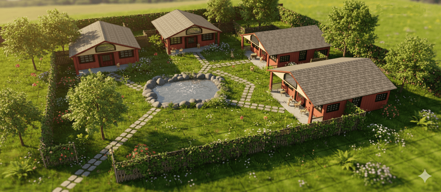 Rendering of the future Dog Village